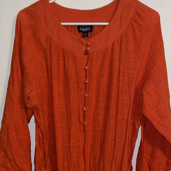 🌹NWT:GIGIO PUMPKIN PEASENT BUTTON DOWN ROMPER - Picture 4 of 10